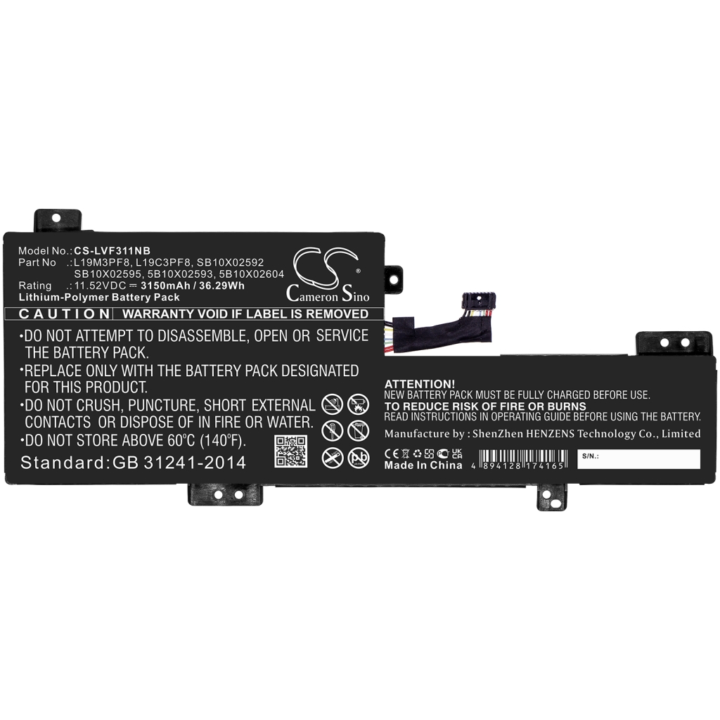 Batterijen Vervangt 5B10X02593