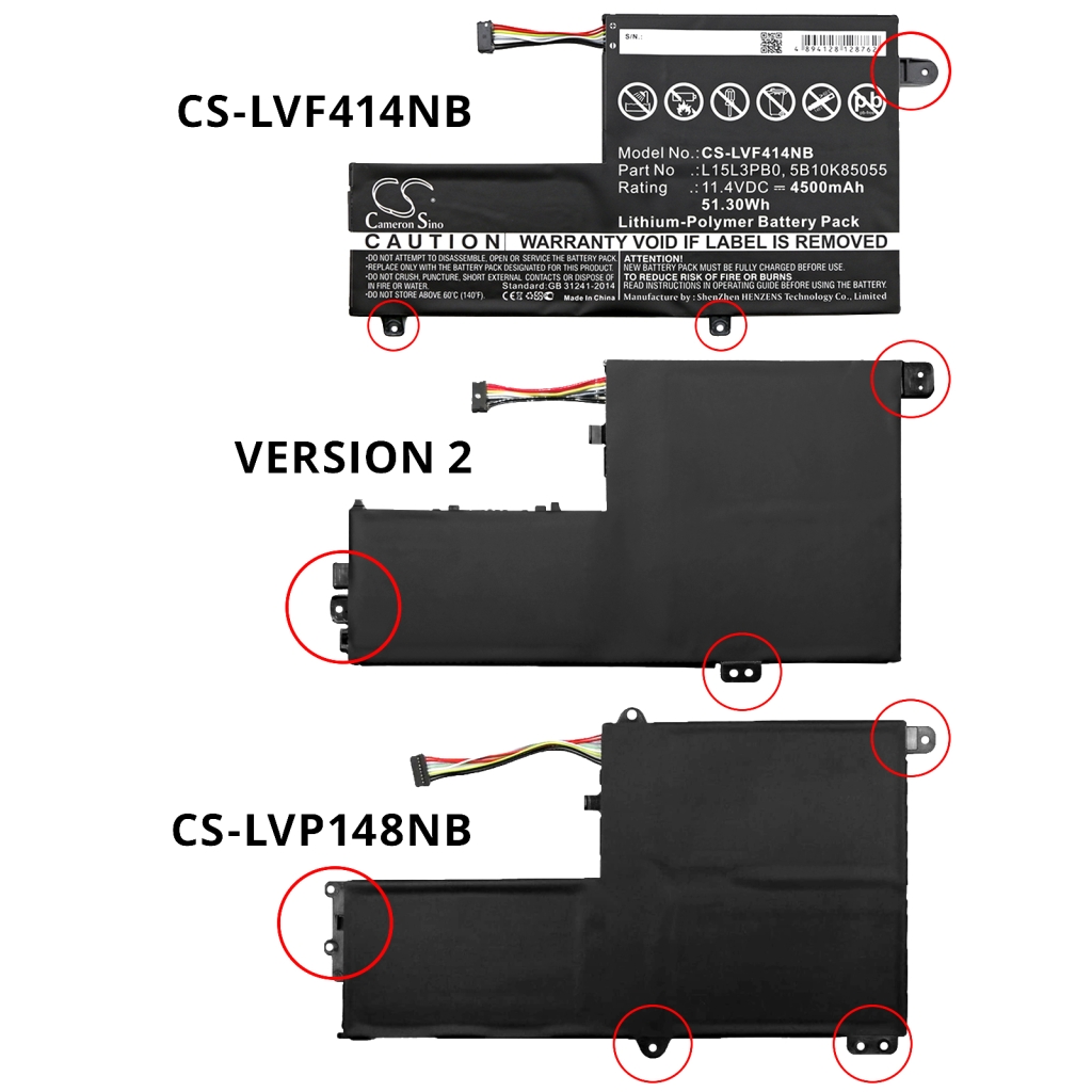 Batterijen Vervangt 5B10K84492