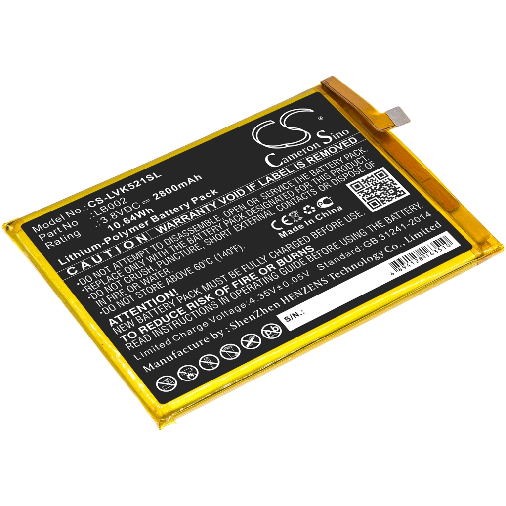 Batterij voor mobiele telefoon Lenovo CS-LVK521SL