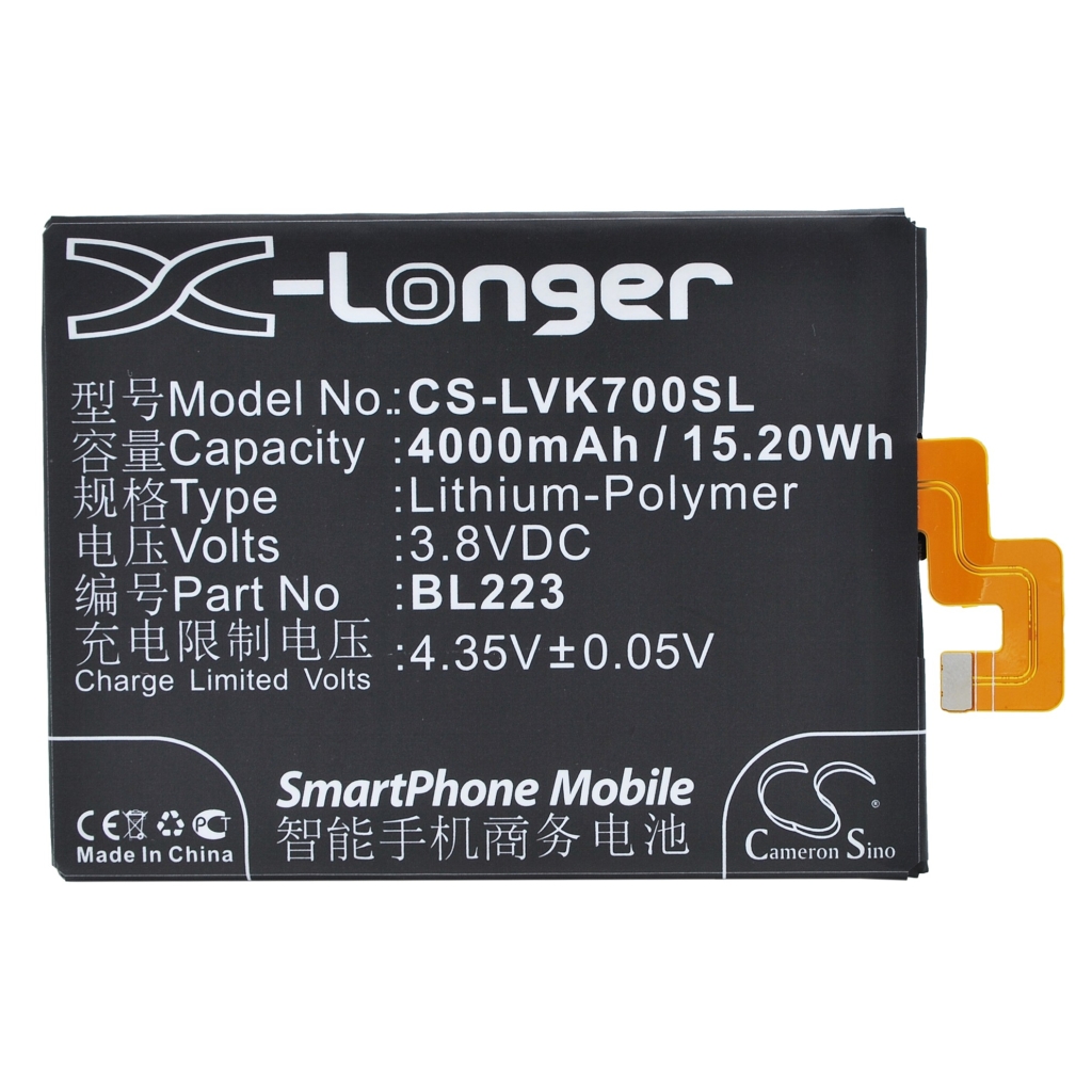 Batterij voor mobiele telefoon Lenovo CS-LVK700SL