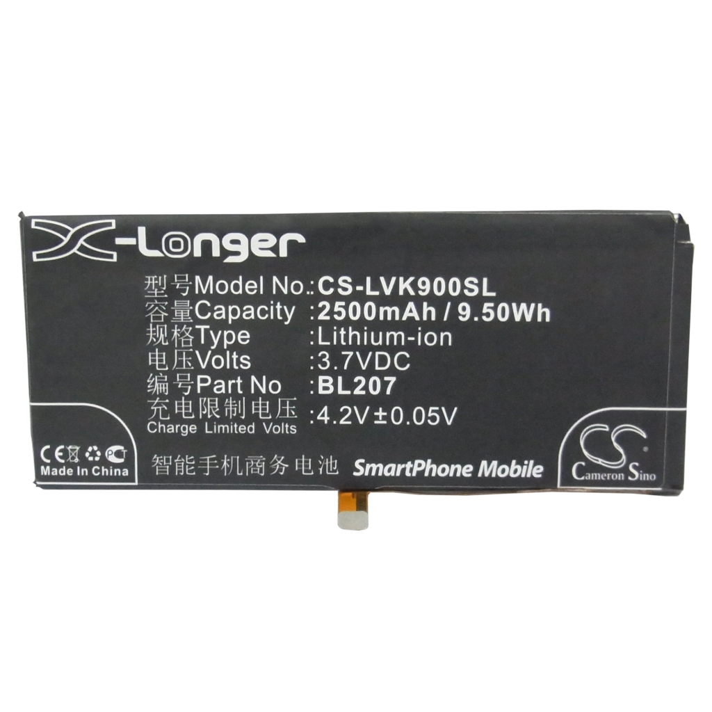 Batterij voor mobiele telefoon Lenovo CS-LVK900SL