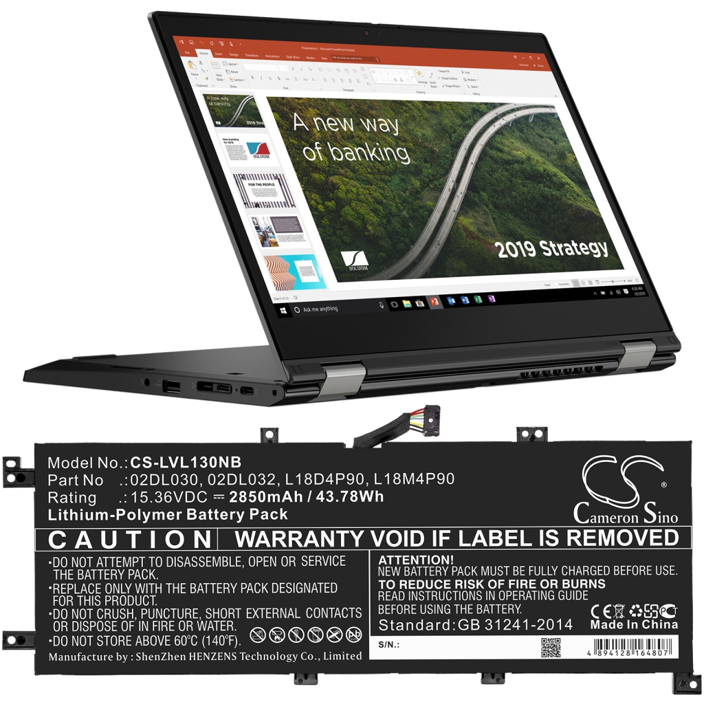 Notebook batterij Lenovo CS-LVL130NB