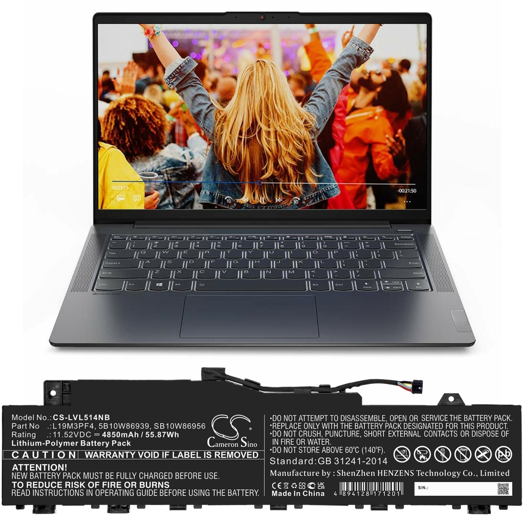 Notebook batterij Lenovo ideapad 5-14ARE05 81YM00B6AU