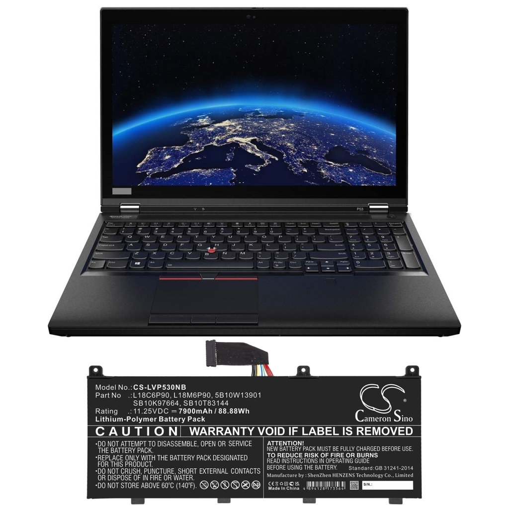 Notebook batterij Lenovo CS-LVP530NB