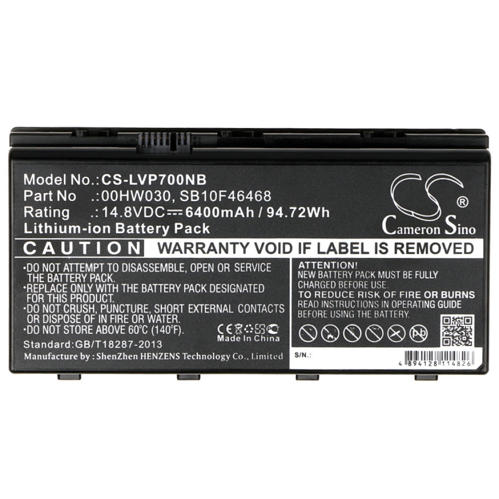 Notebook batterij Eurocom CS-LVP700NB