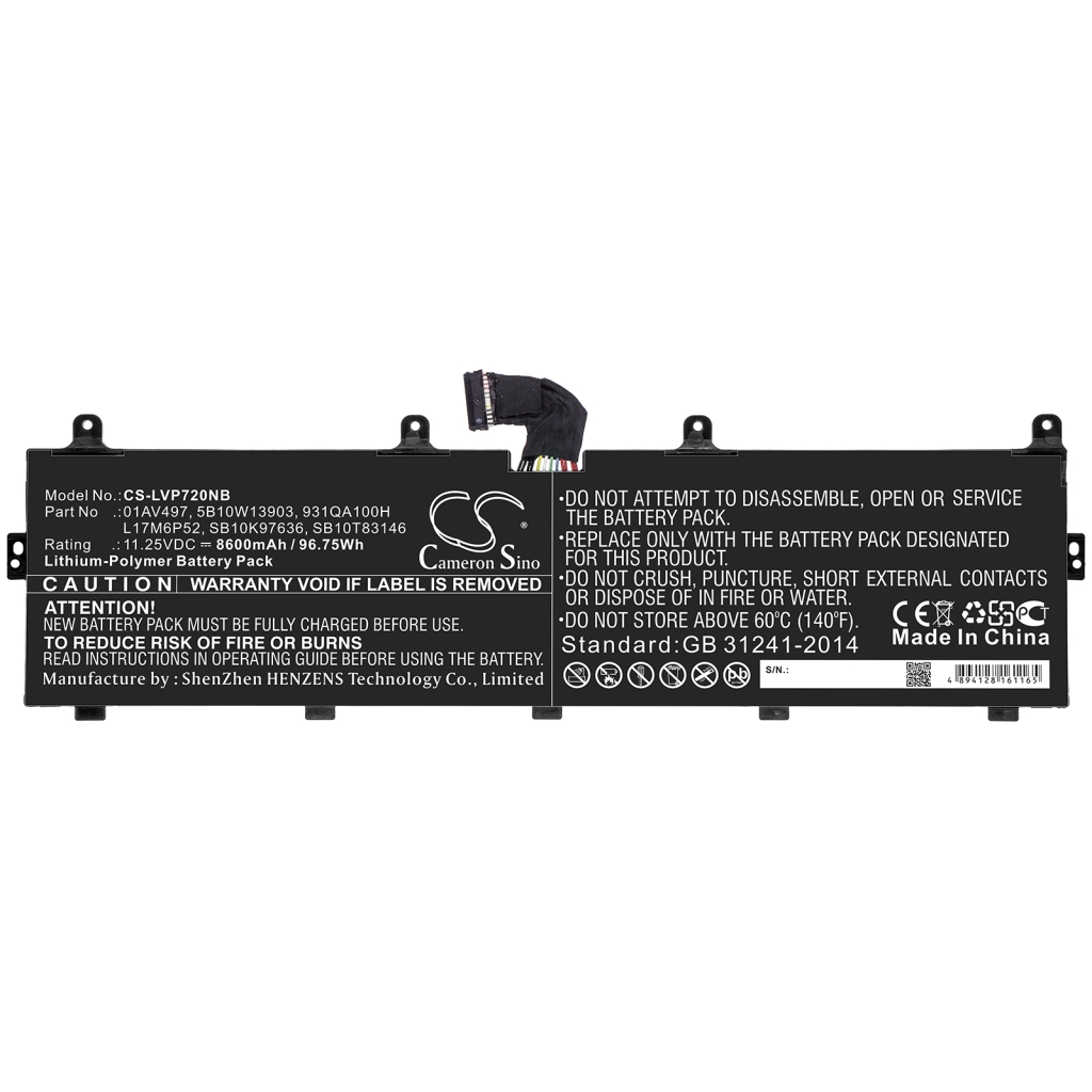 Notebook batterij Lenovo CS-LVP720NB