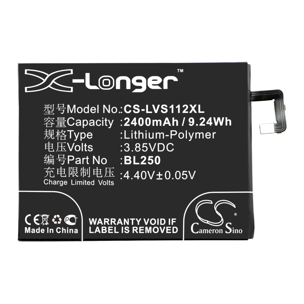 Batterij voor mobiele telefoon Lenovo CS-LVS112XL