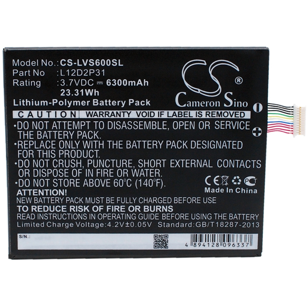 Tablet batterijen Lenovo CS-LVS600SL