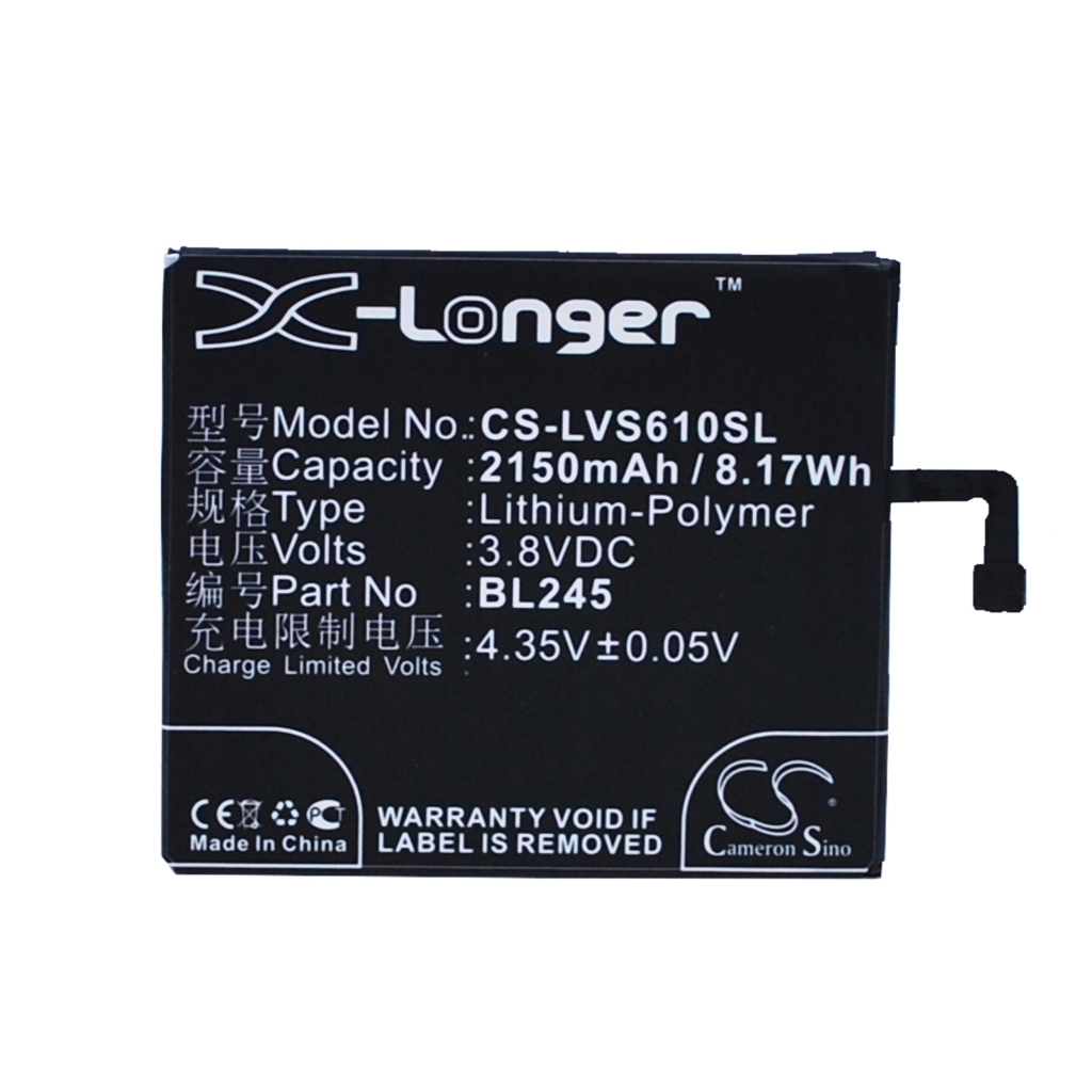 Batterij voor mobiele telefoon Lenovo CS-LVS610SL