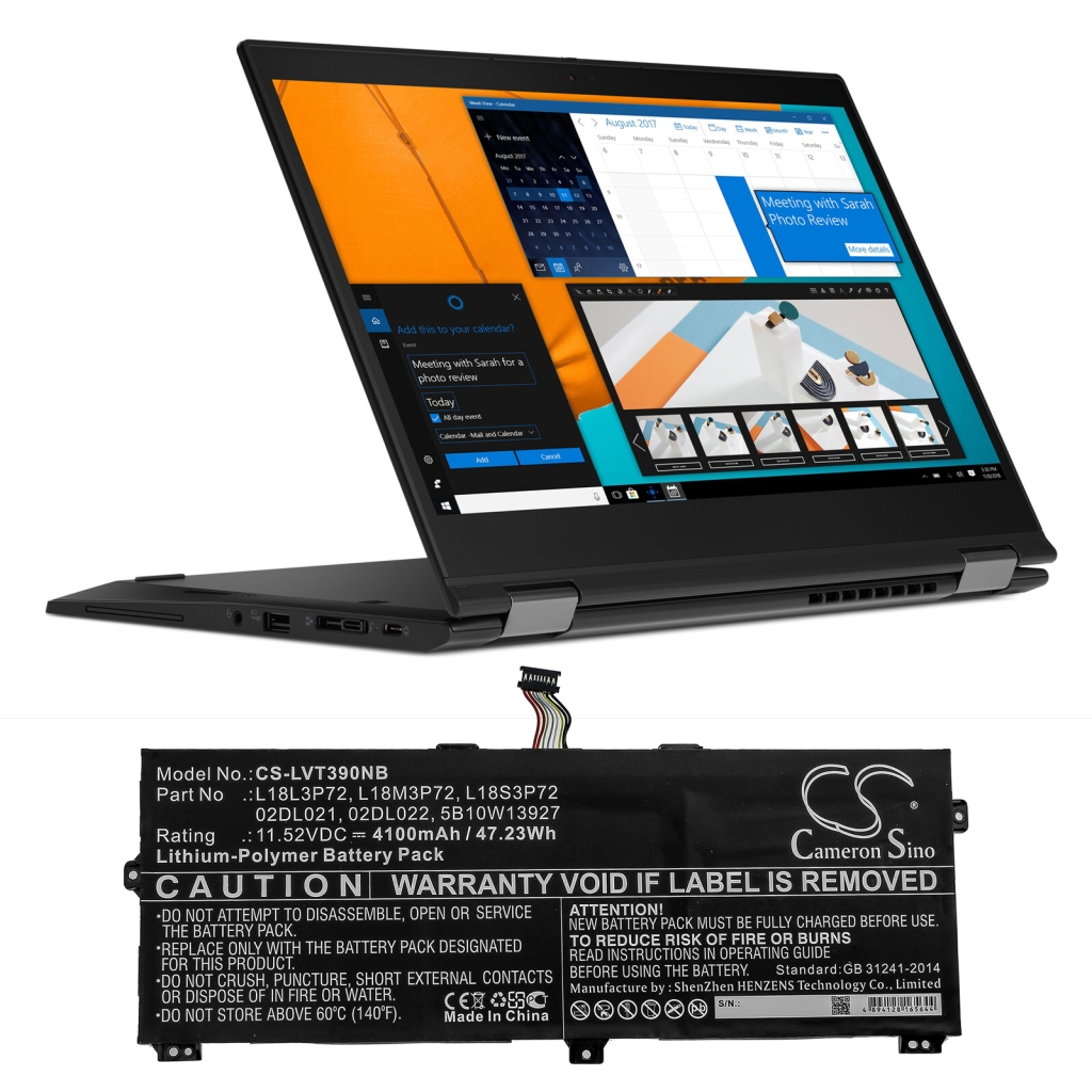 Notebook batterij Lenovo CS-LVT390NB