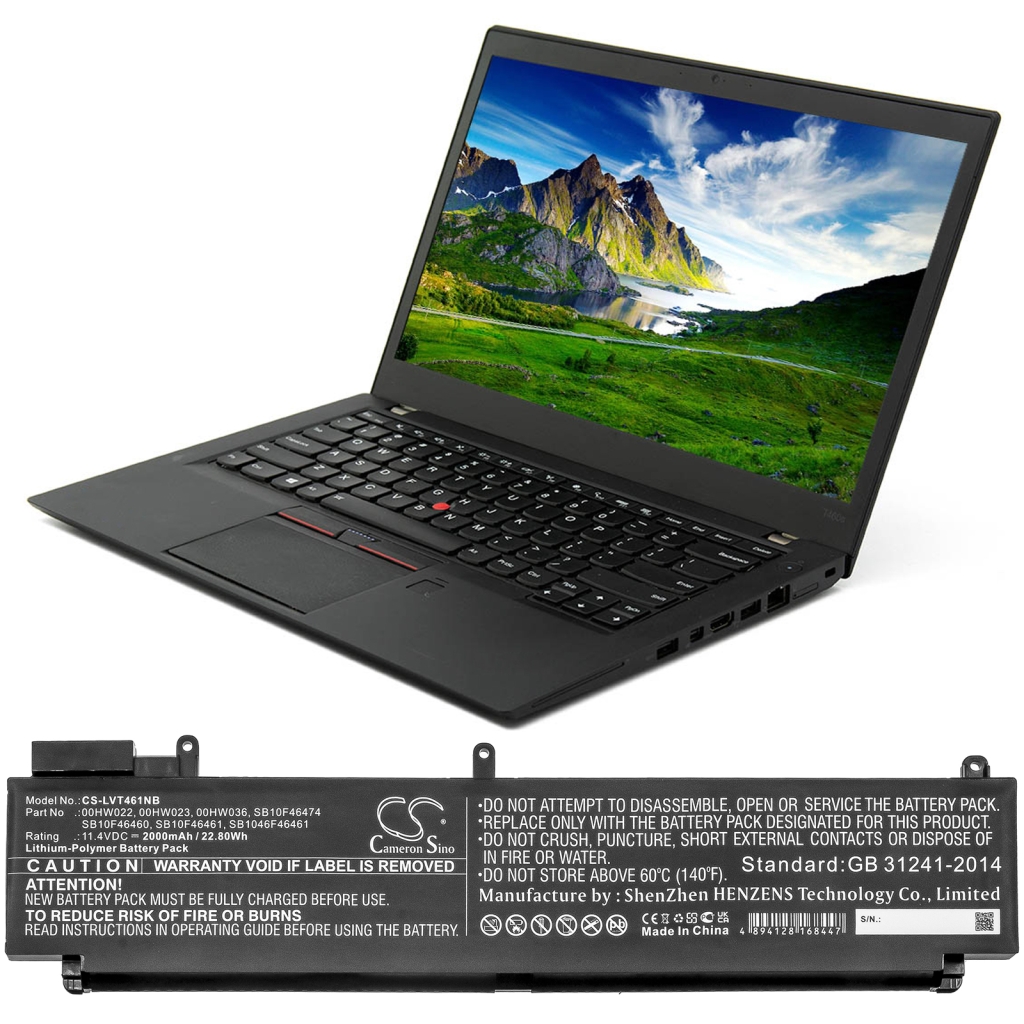 Notebook batterij Lenovo CS-LVT461NB