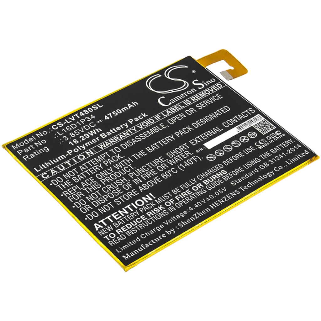 Tablet batterijen Lenovo CS-LVT480SL