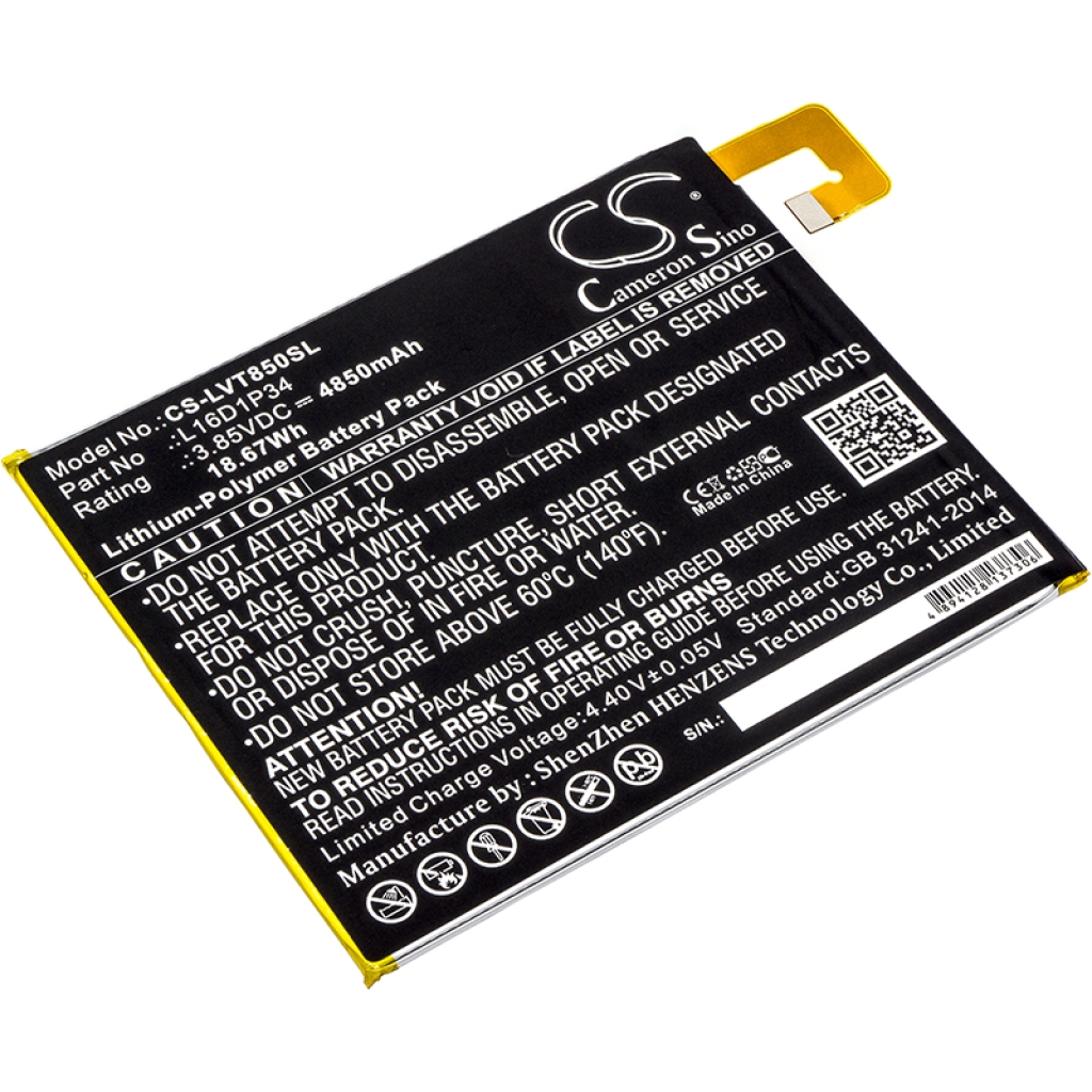 Tablet batterijen Lenovo CS-LVT850SL