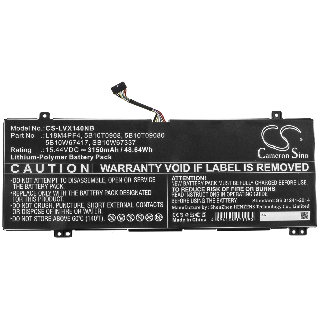 Notebook batterij Lenovo CS-LVX140NB