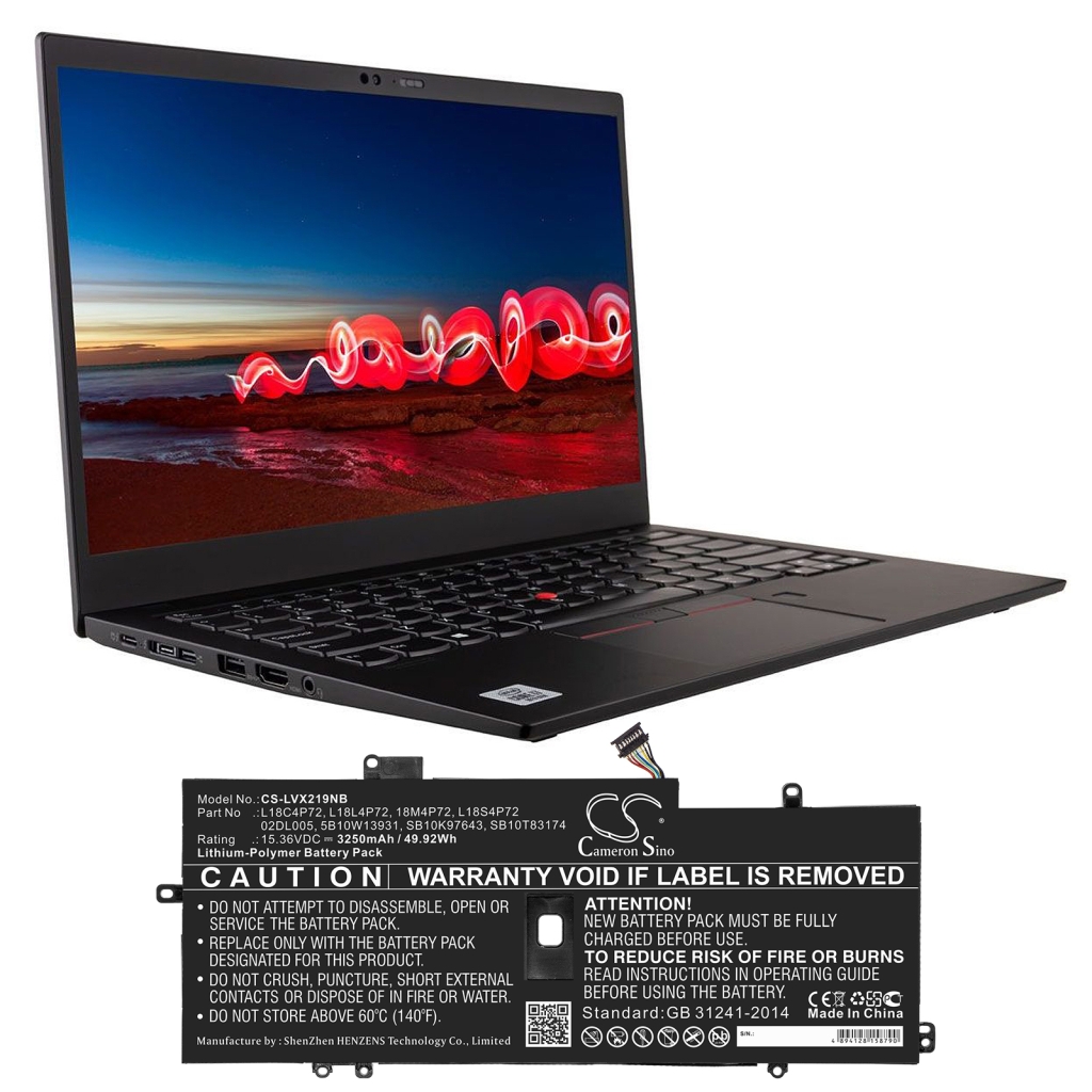 Notebook batterij Lenovo CS-LVX219NB