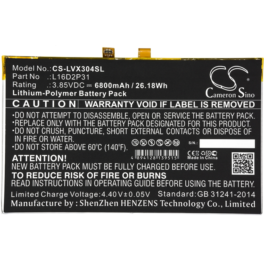 Tablet batterijen Lenovo CS-LVX304SL
