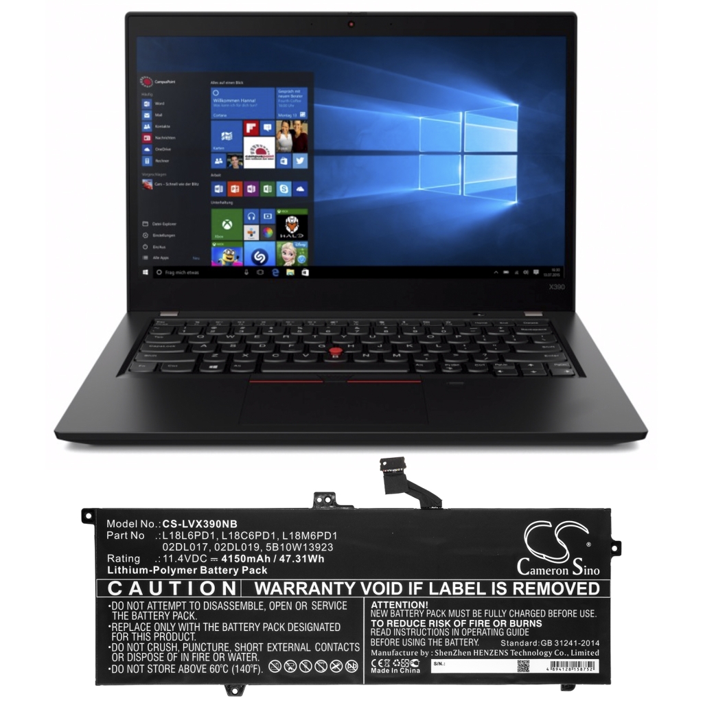 Notebook batterij Lenovo CS-LVX390NB