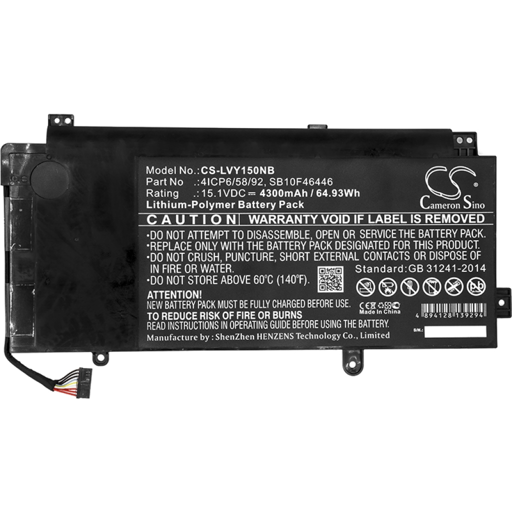 Notebook batterij Lenovo CS-LVY150NB