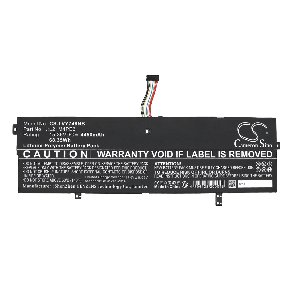 Compatibele batterijvervanging voor LENOVO L21M4PE3