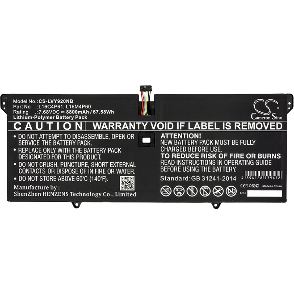 Notebook batterij Lenovo Yoga 920-13IKB