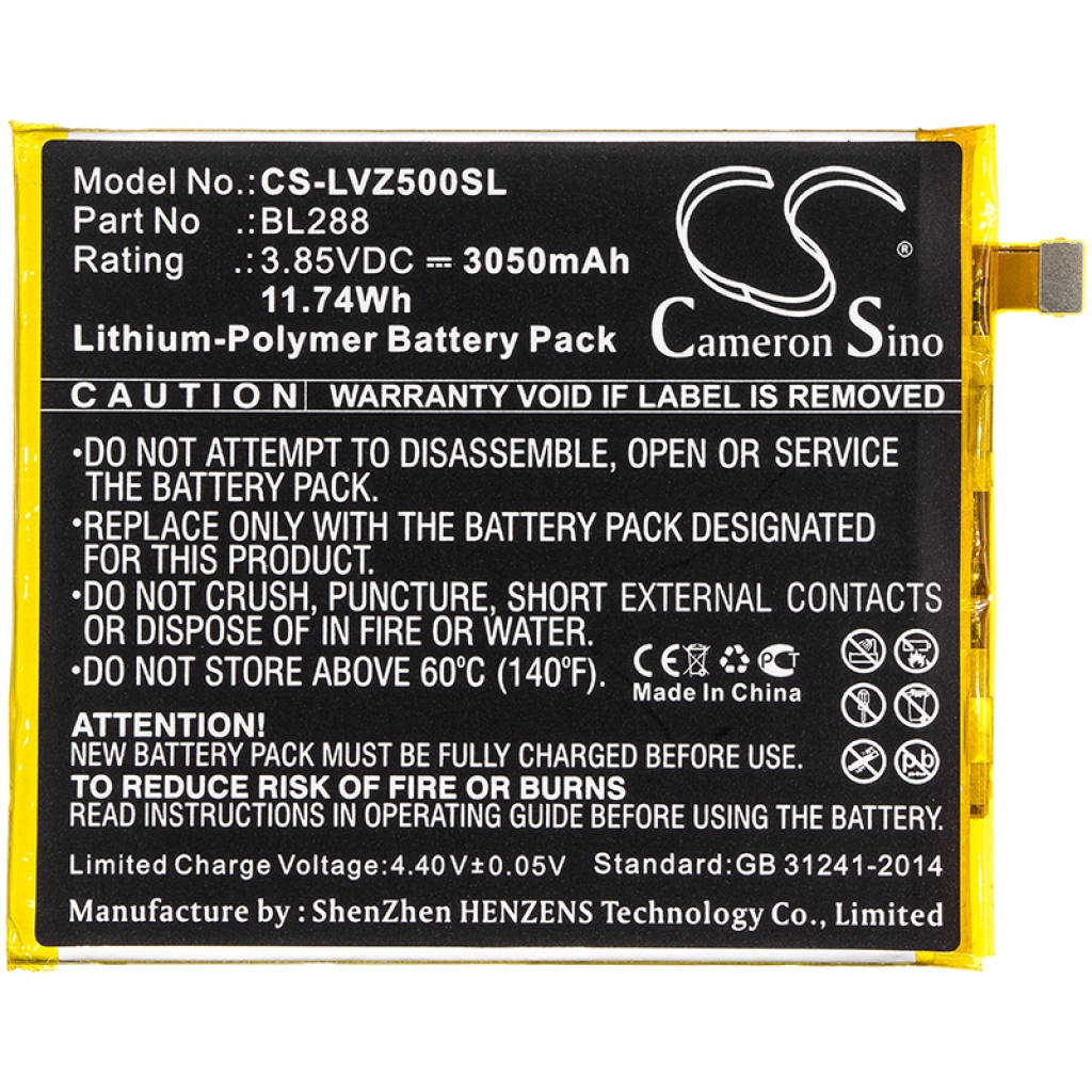 Batterijen Vervangt BL288