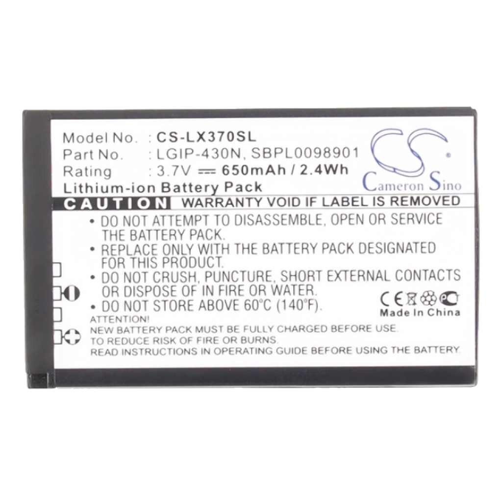 Batterij voor mobiele telefoon LG CS-LX370SL