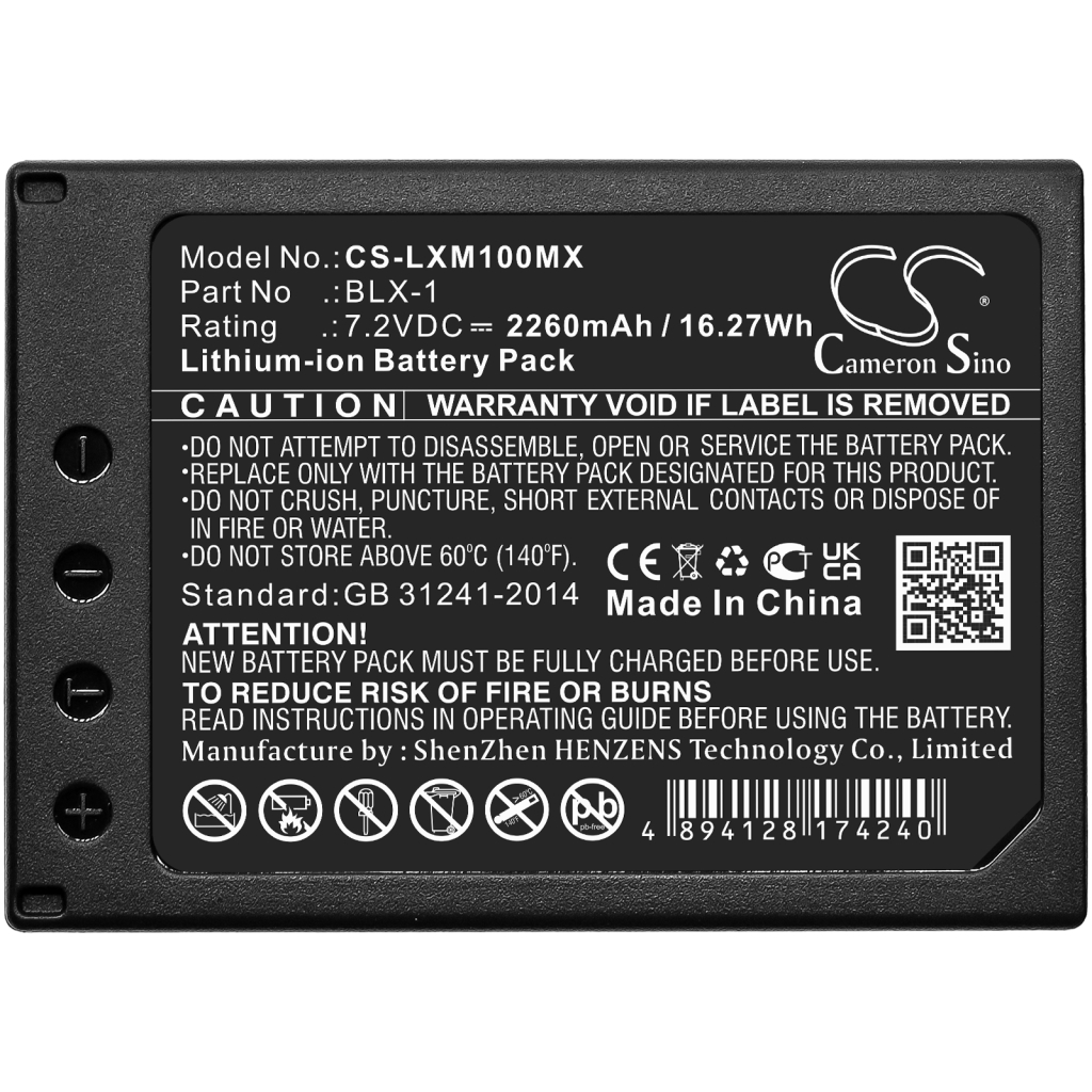 Batterij voor camera Olympus CS-LXM100MX