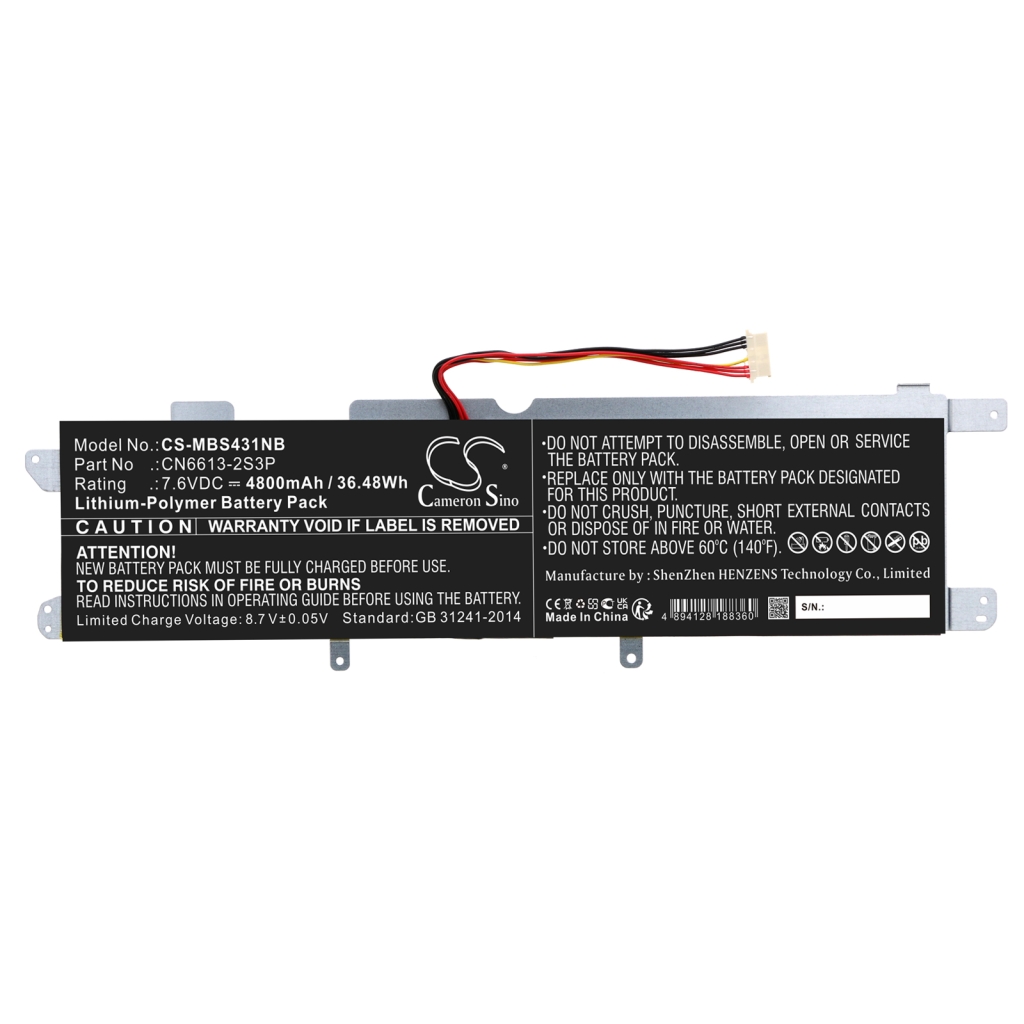 Notebook batterij Maibenben CS-MBS431NB