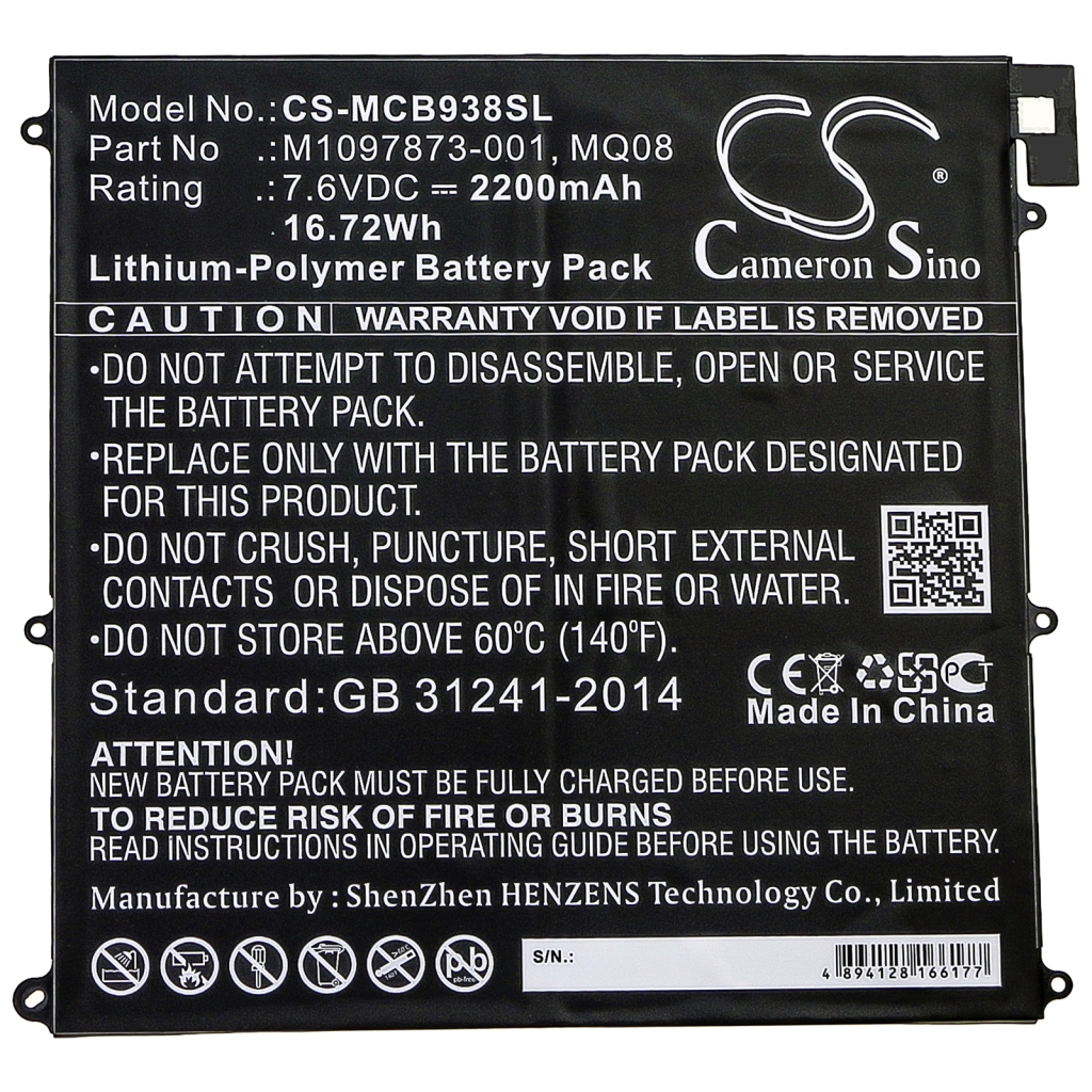 Tablet batterijen Microsoft CS-MCB938SL