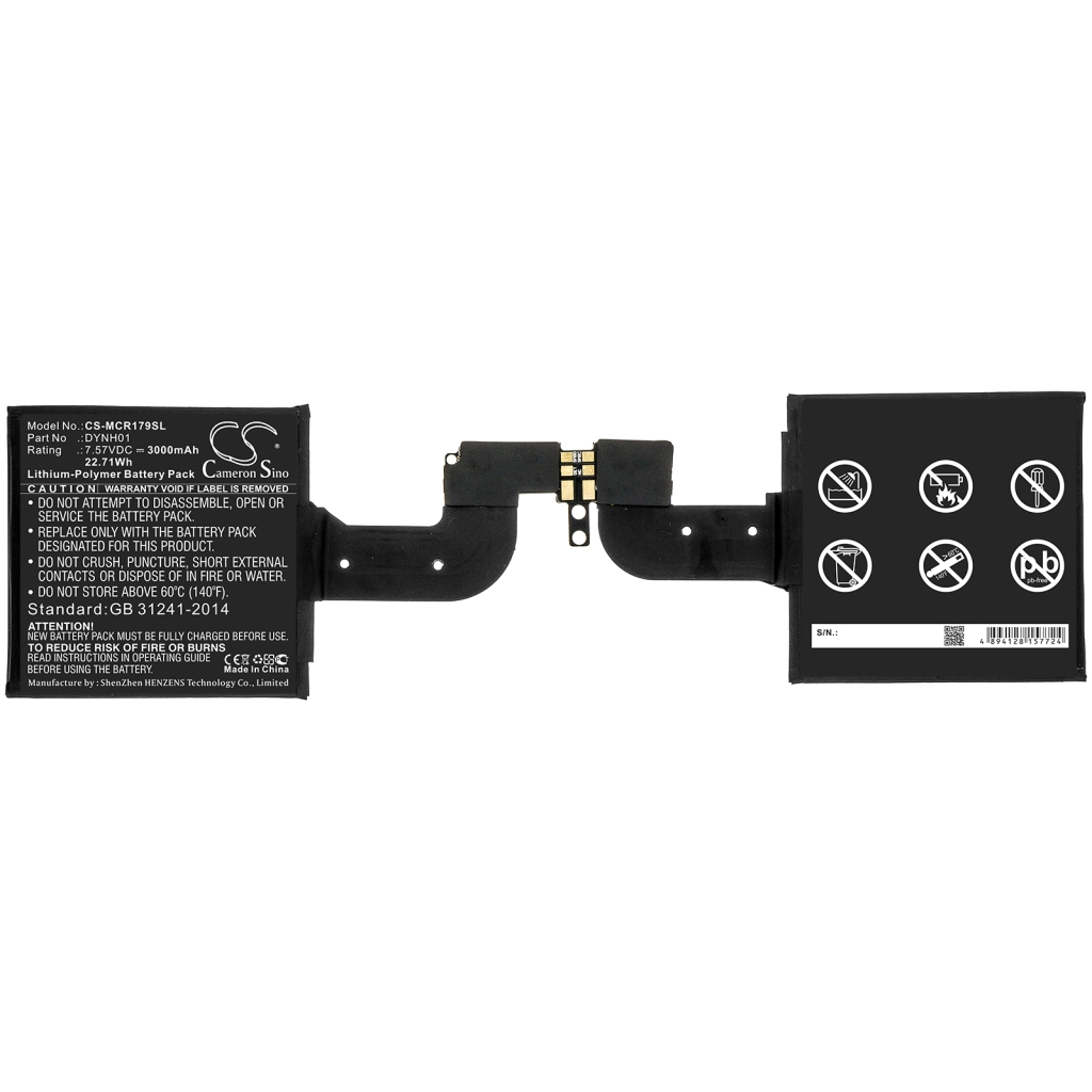 Tablet batterijen Microsoft CS-MCR179SL