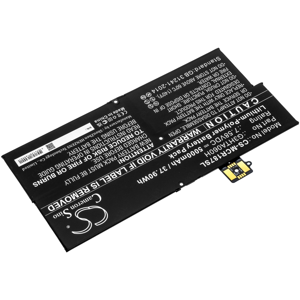 Compatibele batterijvervanging voor Microsoft G3HTA060H