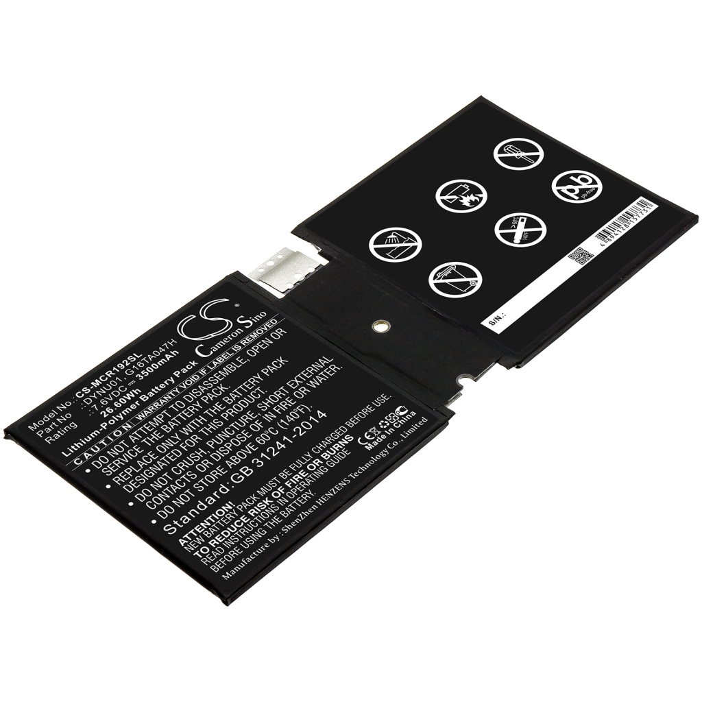 Tablet batterijen Microsoft CS-MCR192SL