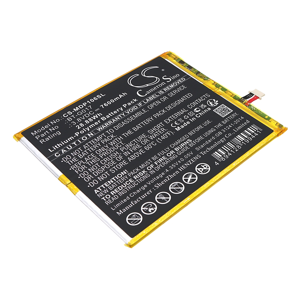 Tablet batterijen Medion CS-MDP106SL