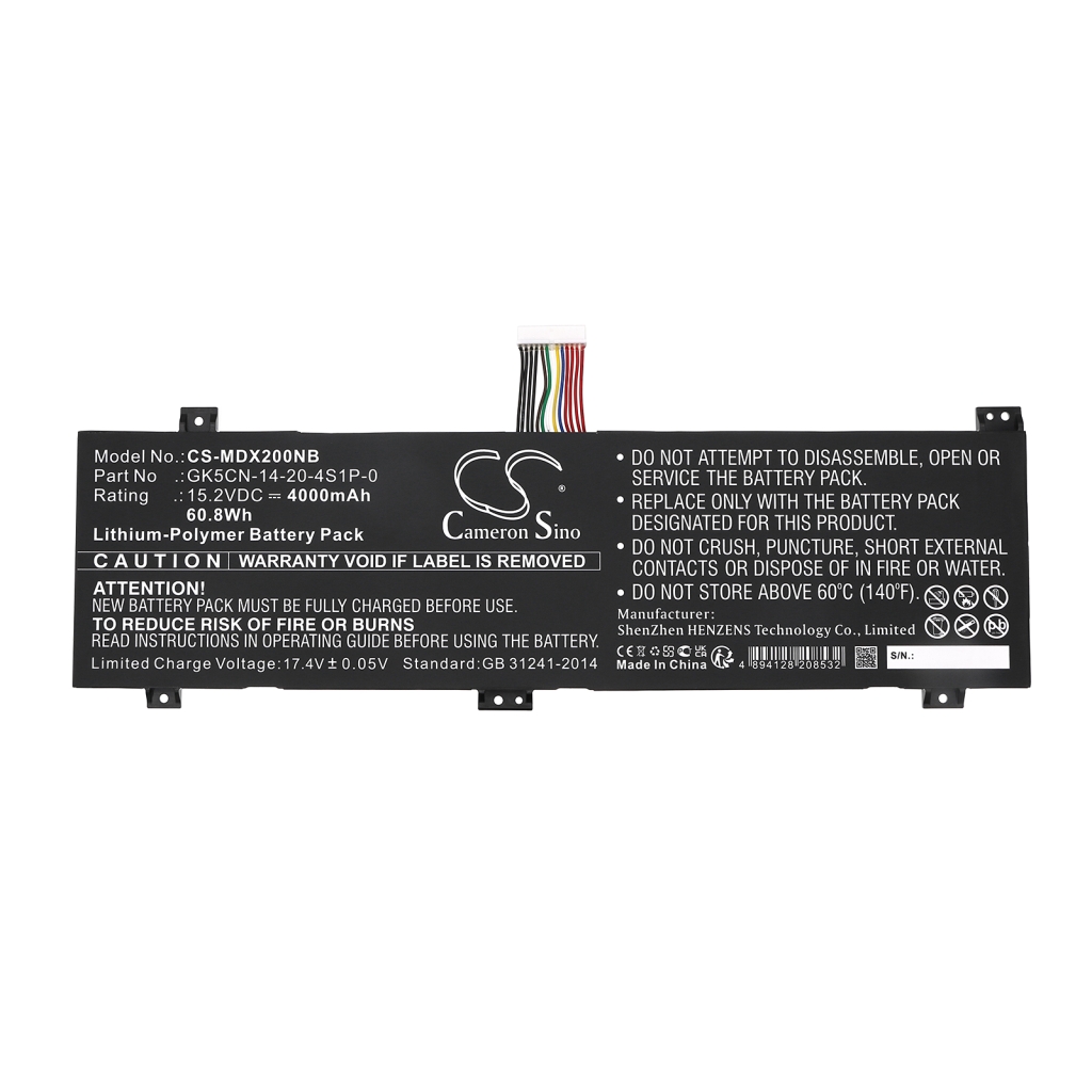 Notebook batterij Getac CS-MDX200NB