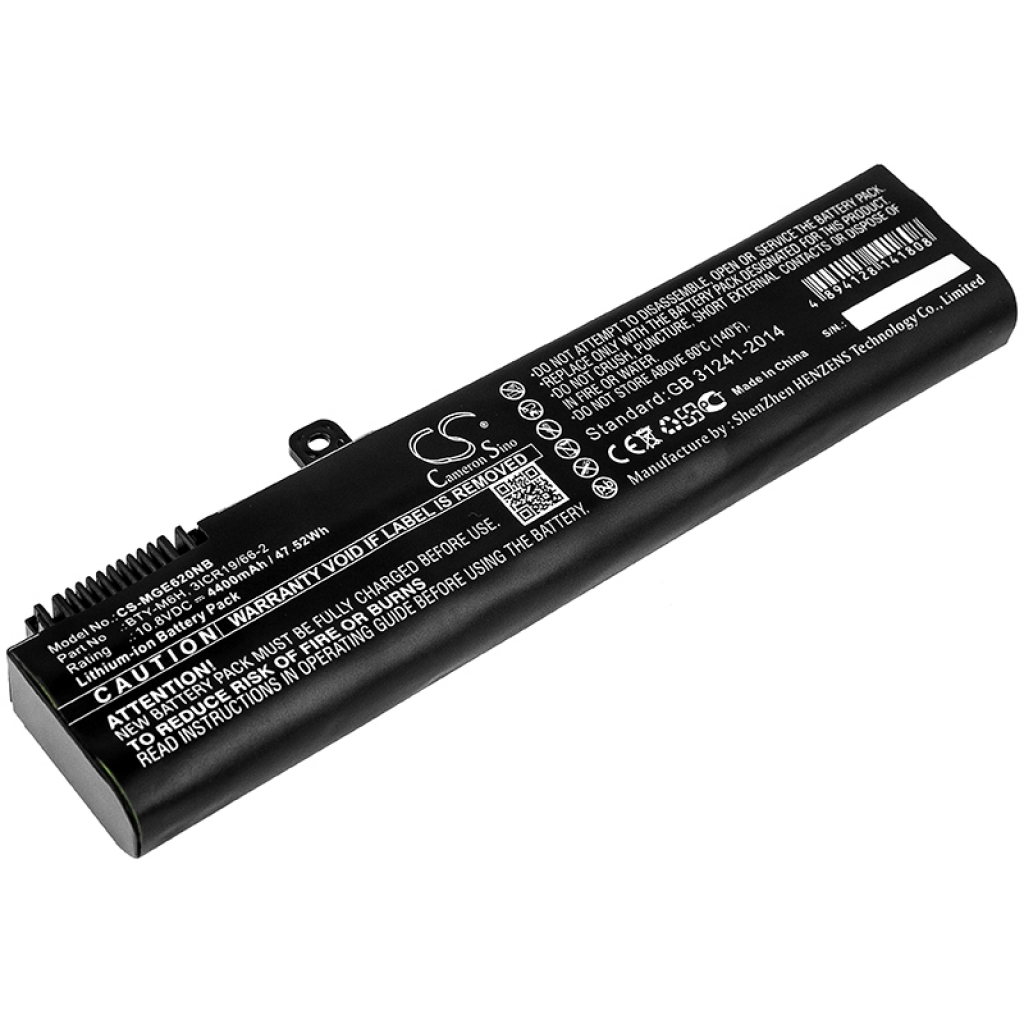 Notebook batterij MSI CS-MGE620NB