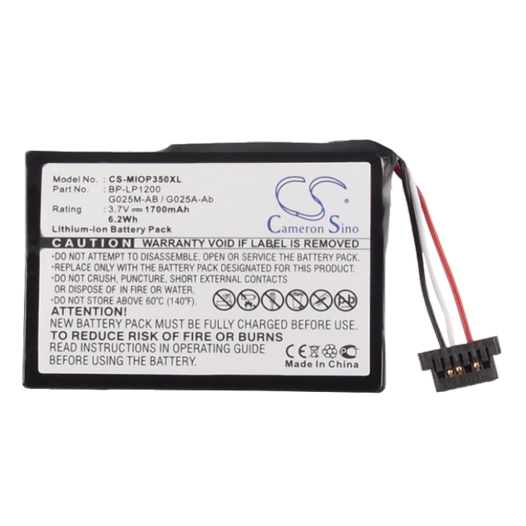 GPS, Navigator Batterij Mitac Mio P550m