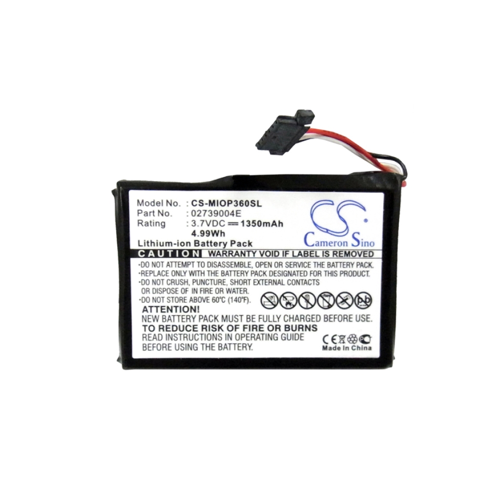 Batterijen GPS, Navigator Batterij CS-MIOP360SL