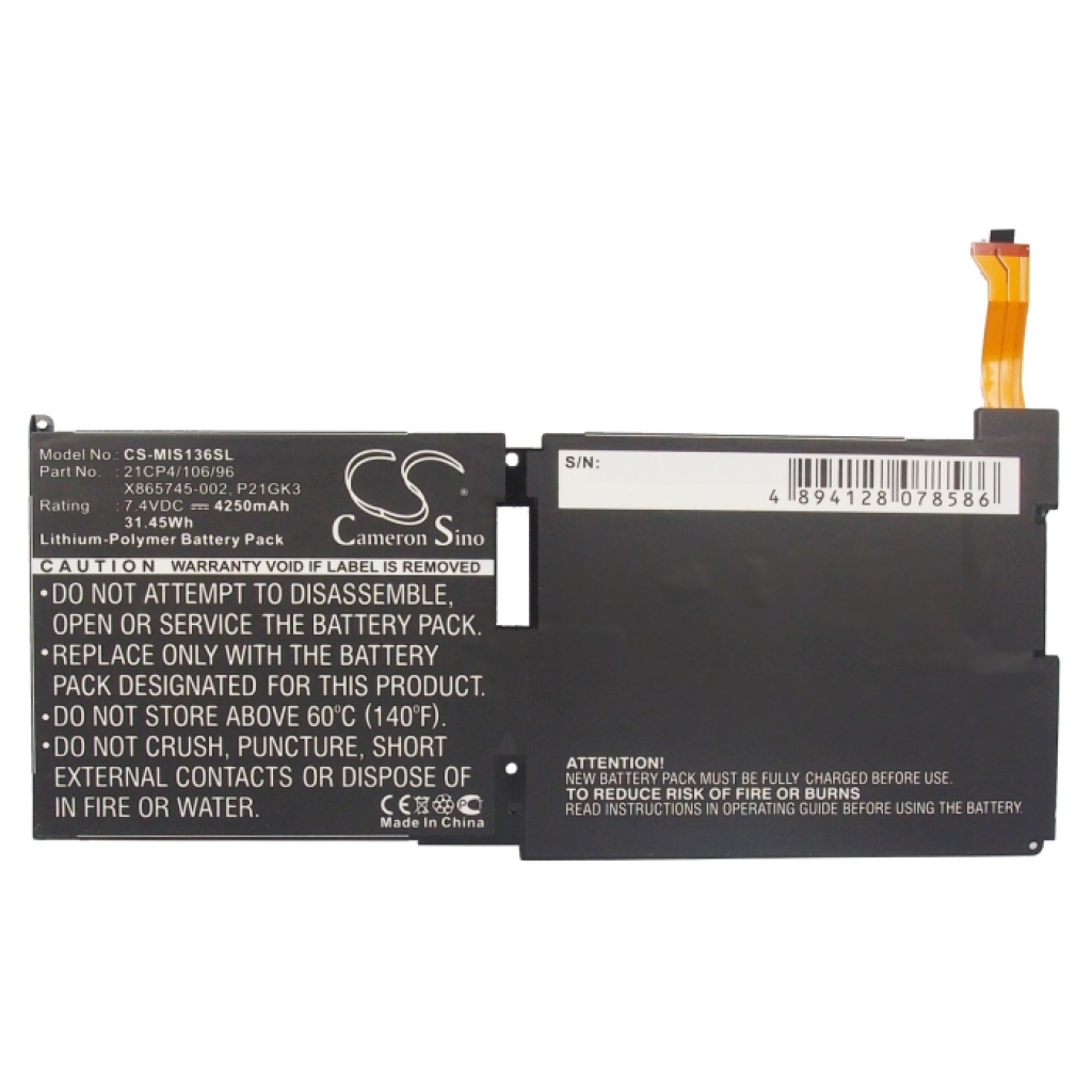 Tablet batterijen Microsoft CS-MIS136SL