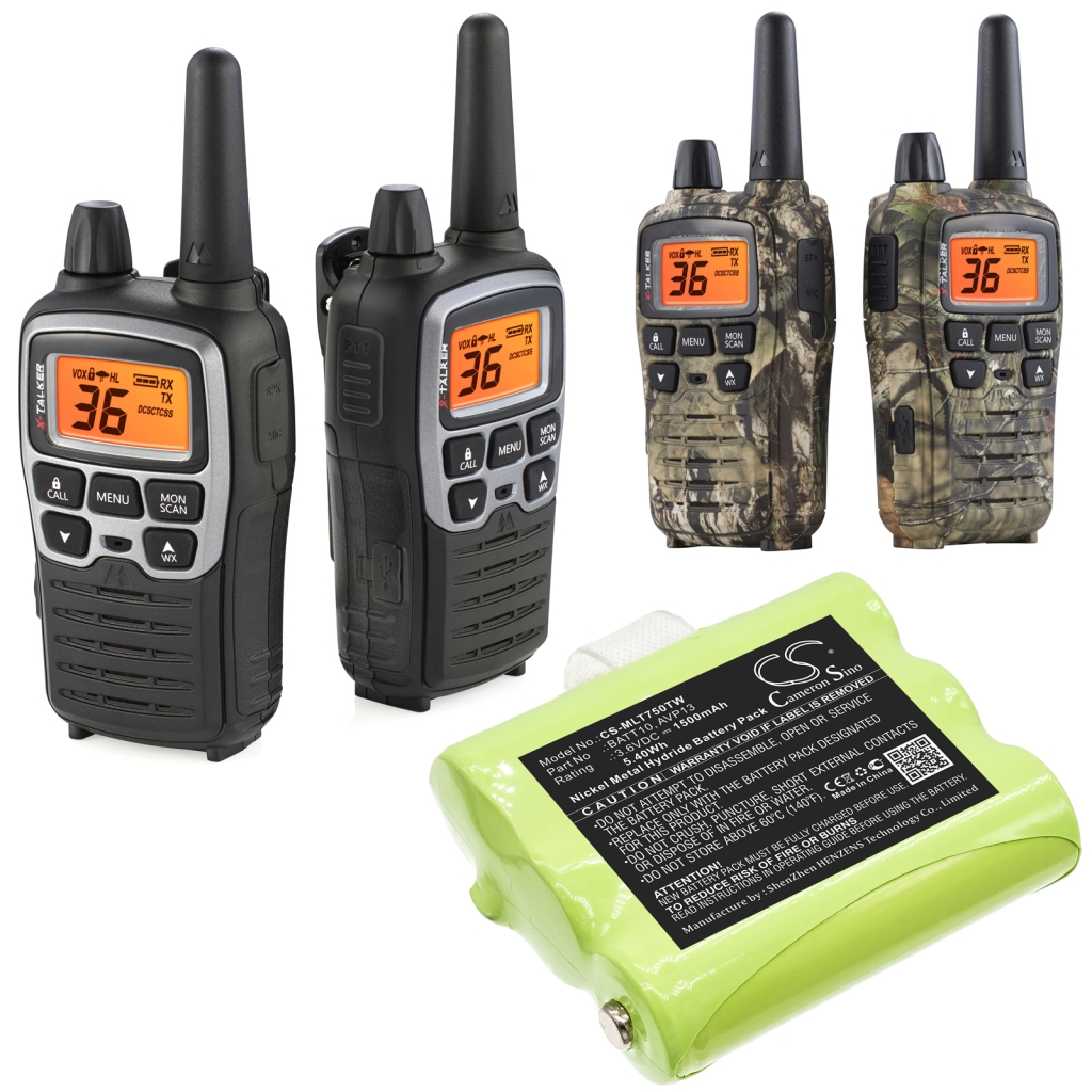 Batterij voor tweerichtingsradio Midland CS-MLT750TW