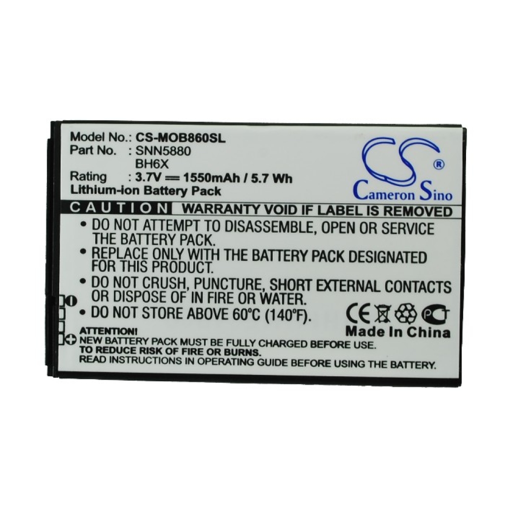 Batterij voor mobiele telefoon Motorola CS-MOB860SL