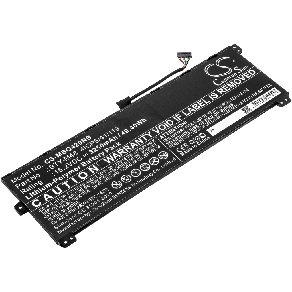 Notebook batterij MSI CS-MSG420NB