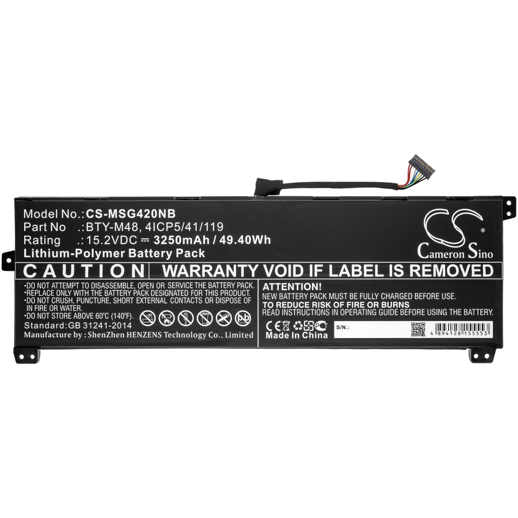 Notebook batterij MSI CS-MSG420NB