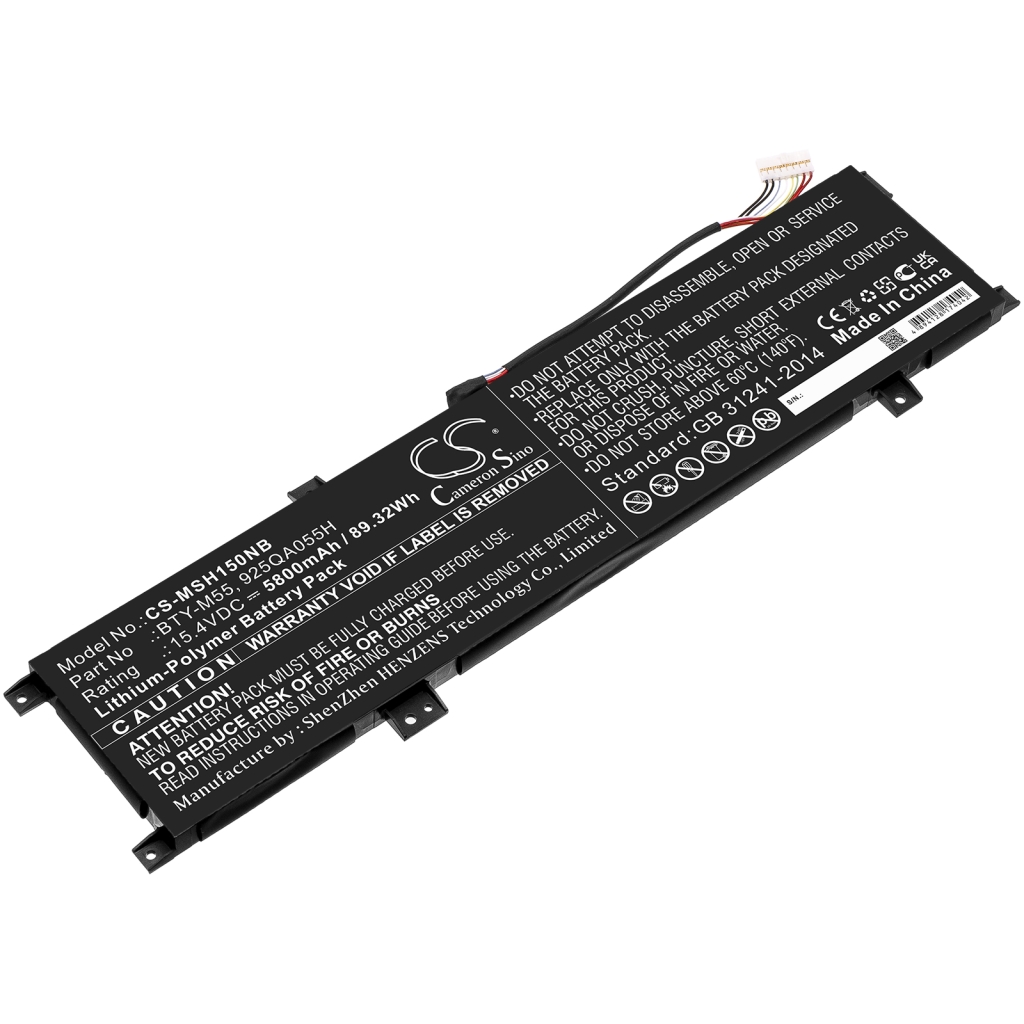 Notebook batterij MSI CS-MSH150NB