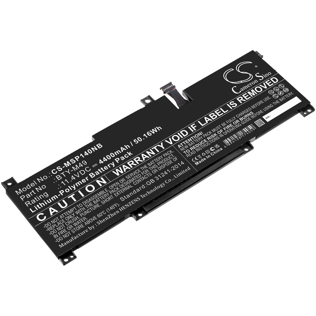 Notebook batterij MSI CS-MSP140NB