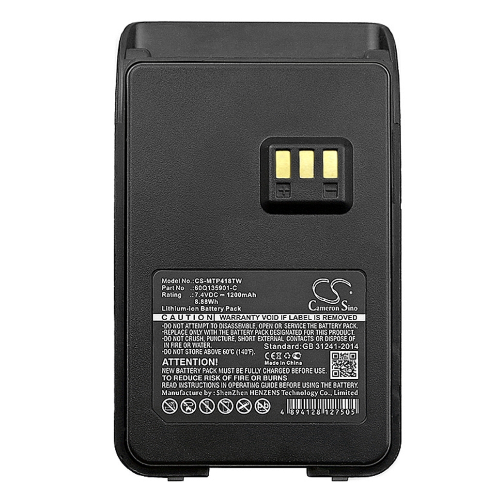 Batterij voor tweerichtingsradio Motorola CS-MTP418TW