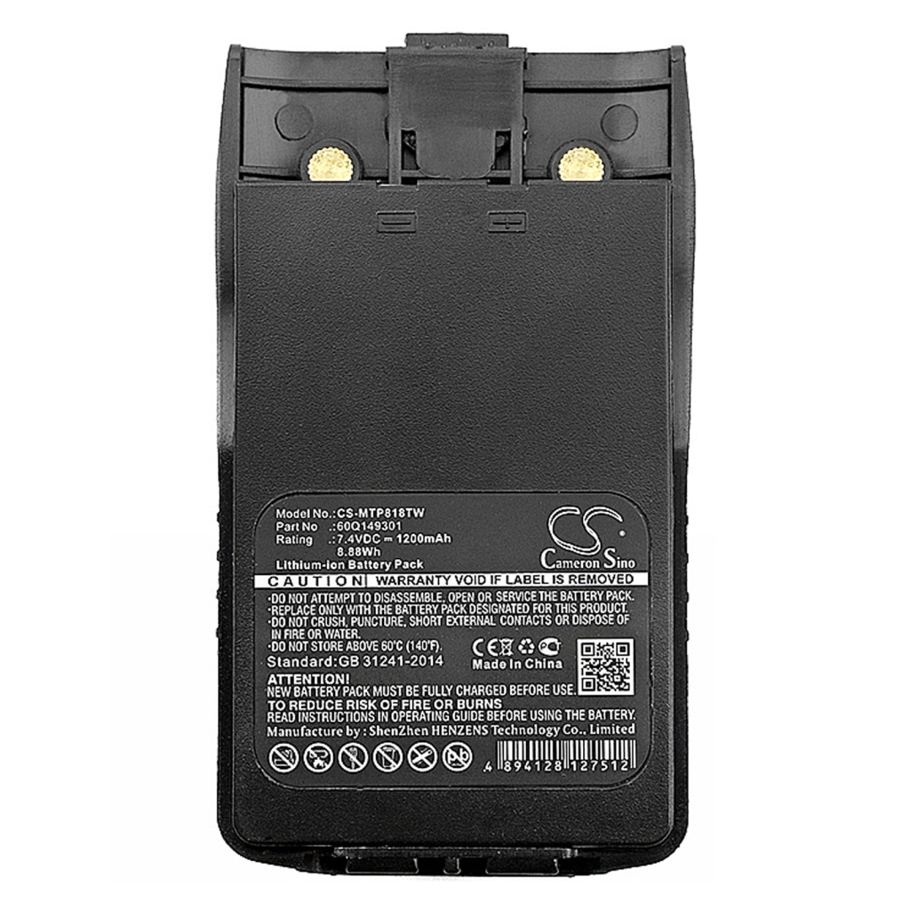 Batterij voor tweerichtingsradio Motorola CS-MTP818TW