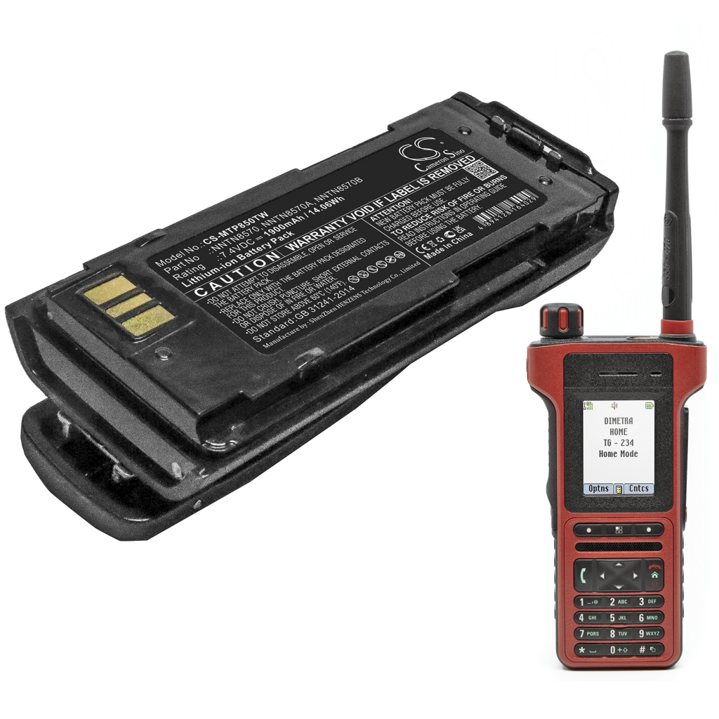 Batterij voor tweerichtingsradio Motorola CS-MTP850TW
