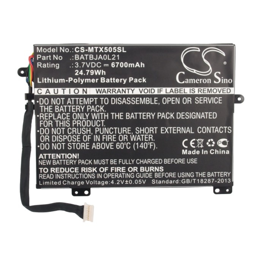 Tablet batterijen Motorola CS-MTX505SL