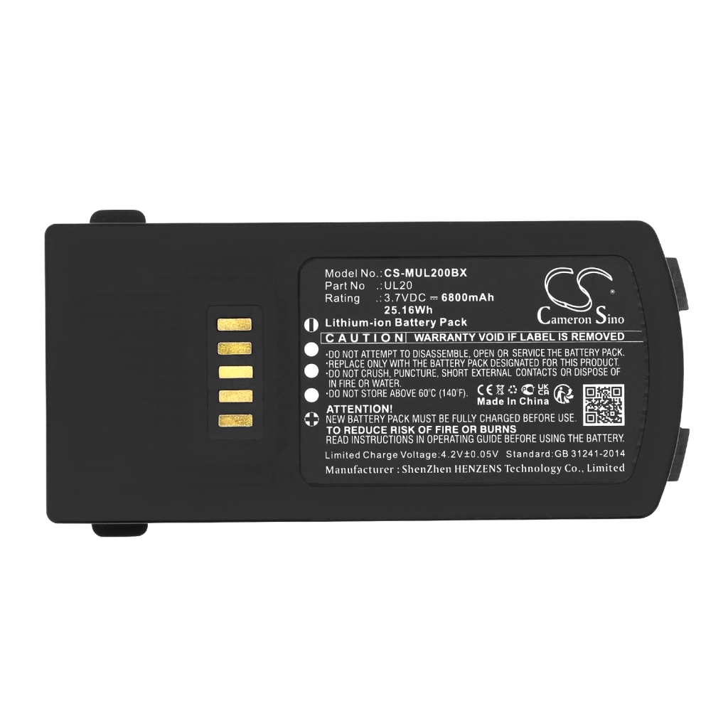 BarCode, Scanner Battery M3 Mobile CS-MUL200BX