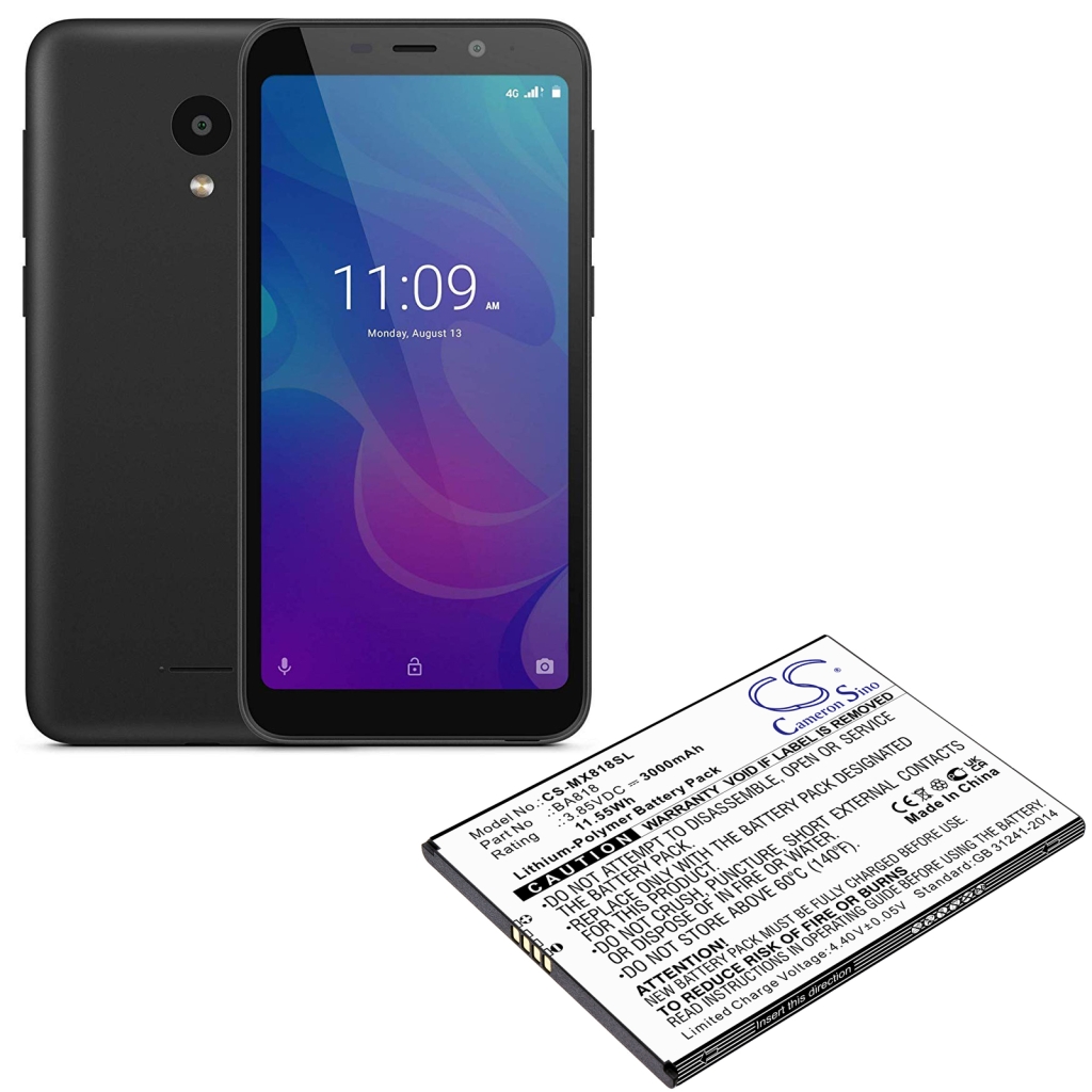 Batterij voor mobiele telefoon MeiZu CS-MX818SL